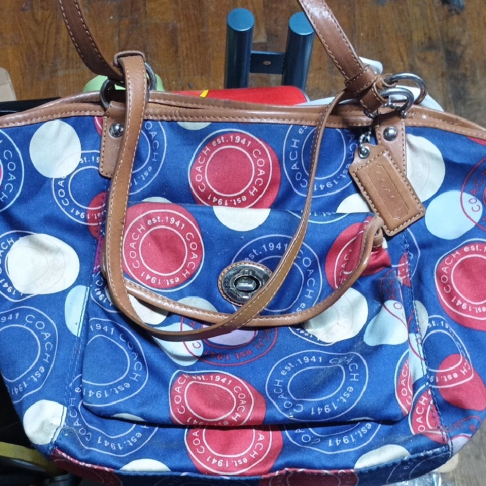 Coach Multicolor Patterned Shoulder Bag